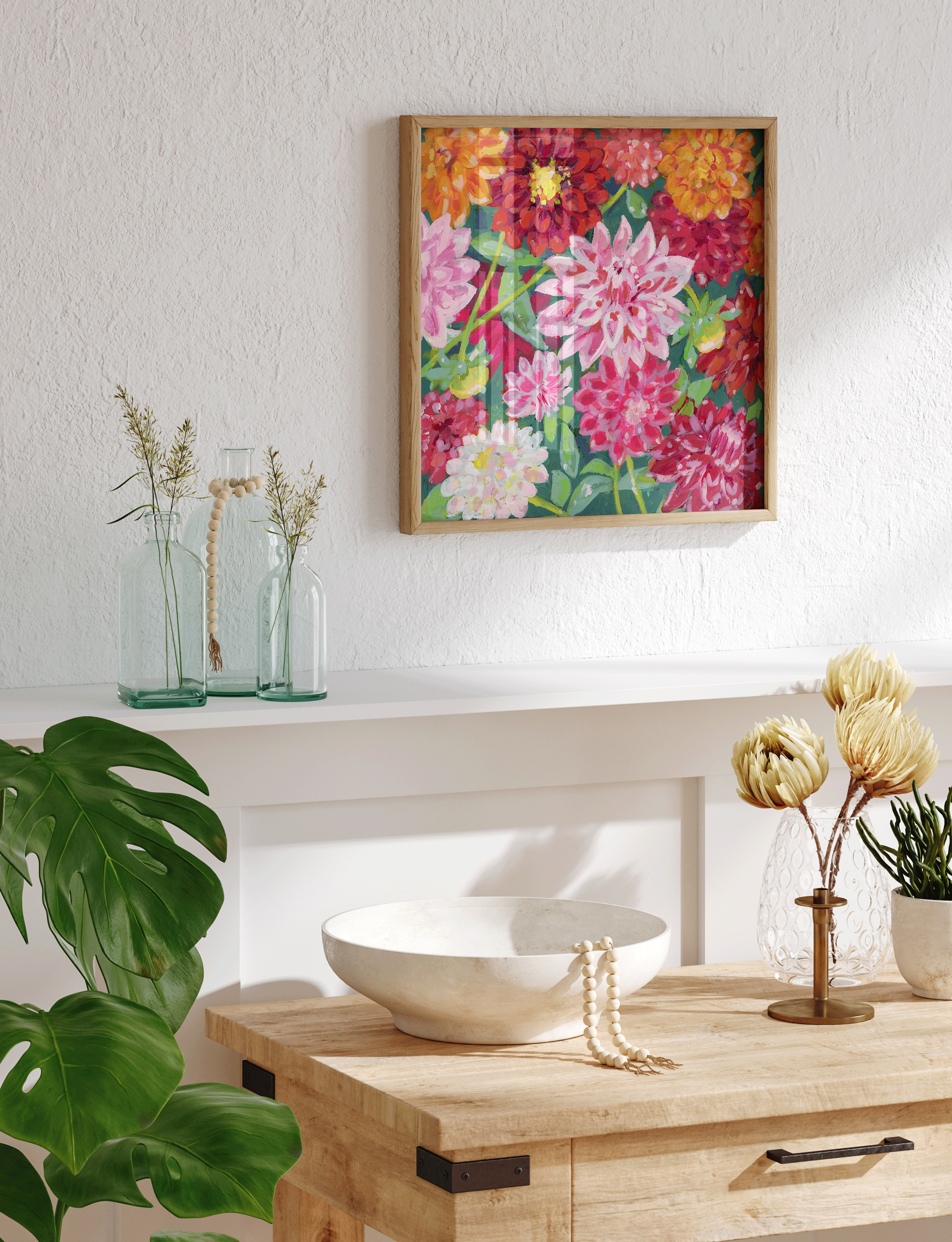 Dahlias Fine Art Print