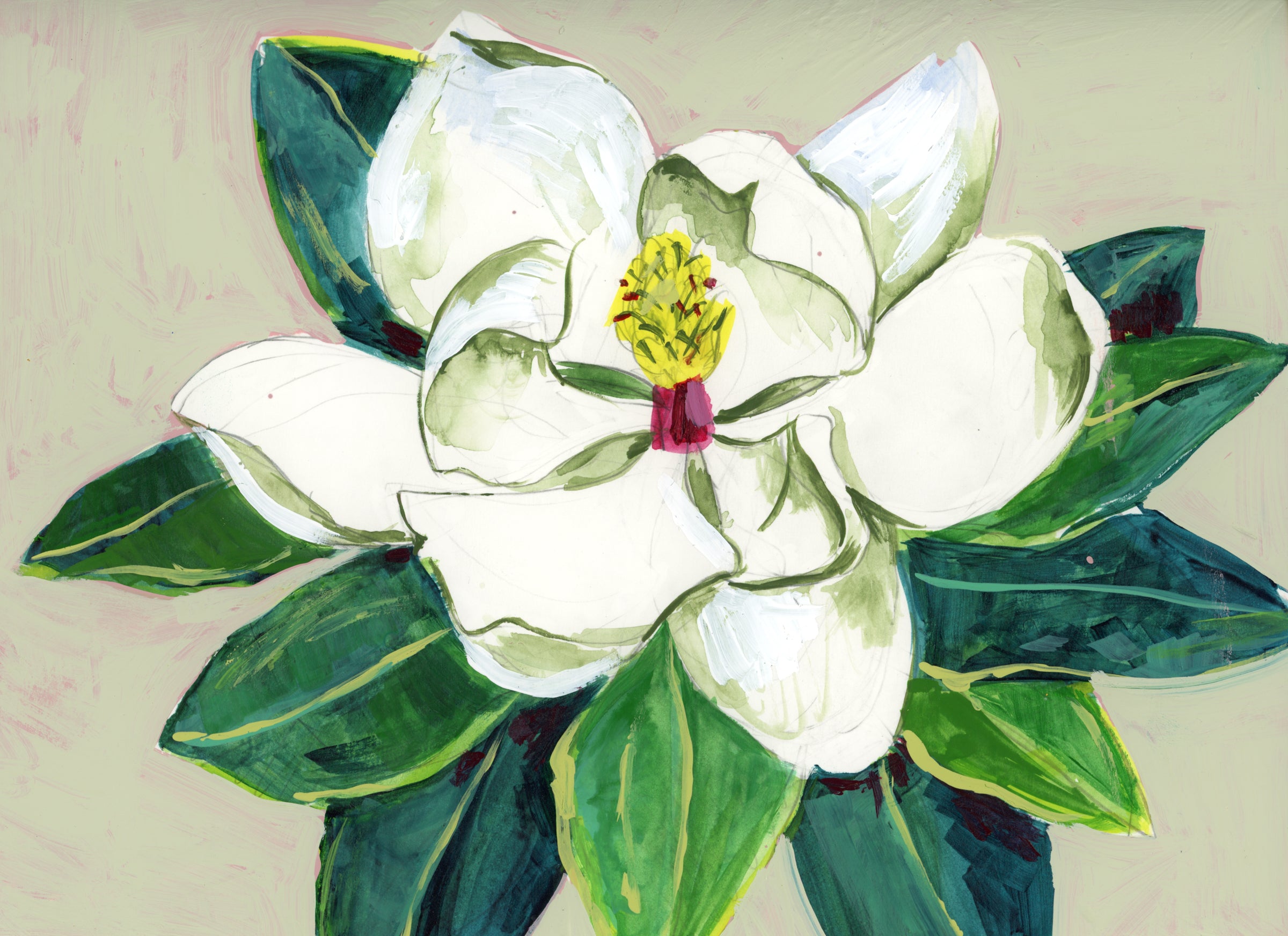 Paper Magnolia II Painting
