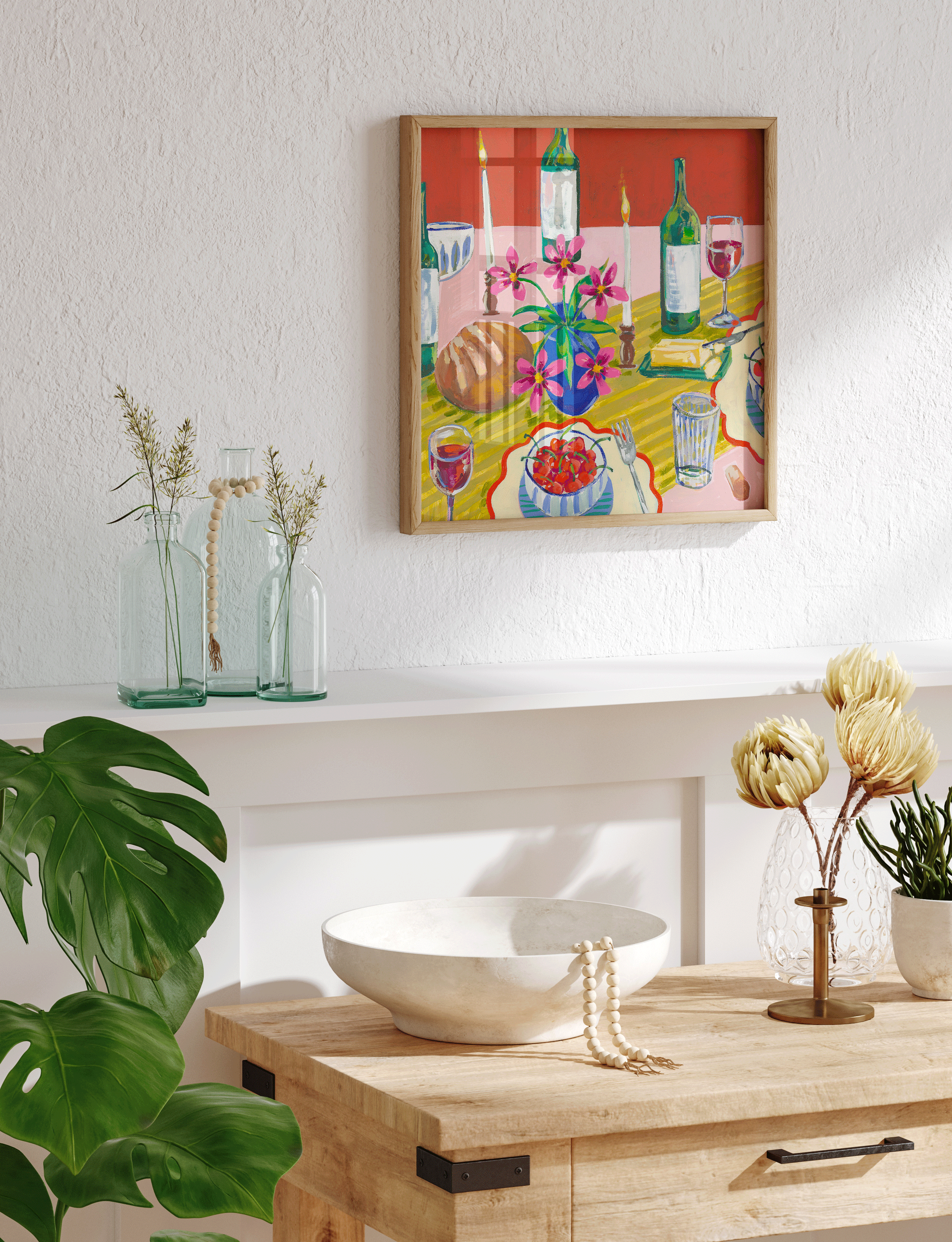 Girl Dinner Fine Art Print